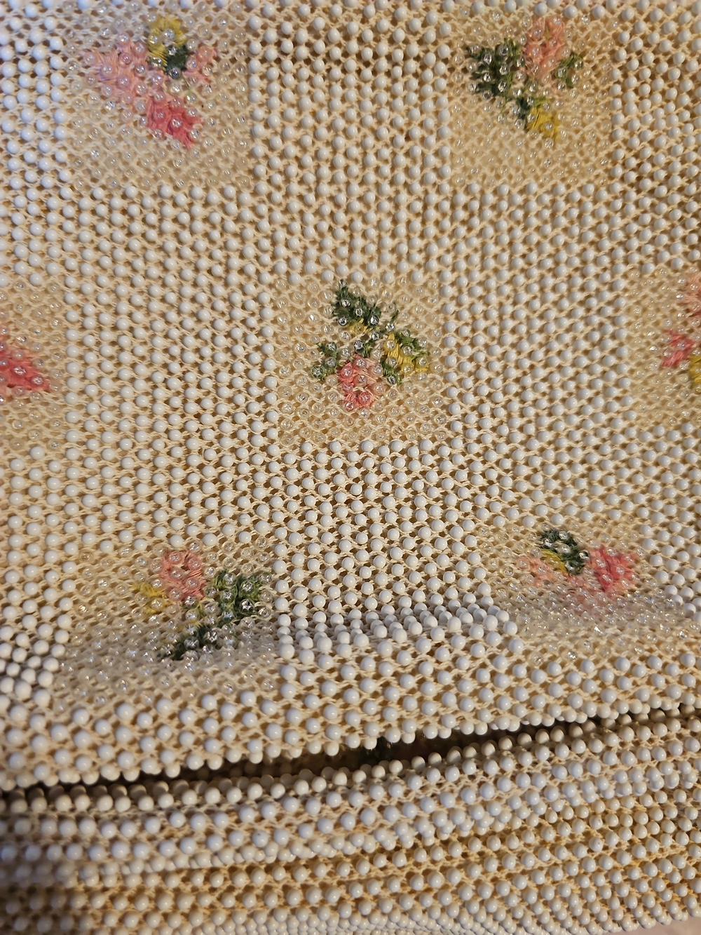 Vintage La Regale Hand-Beaded Floral Evening Purse | Made in Belgium - Picture 6 of 8